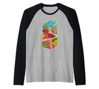 Cute Dinosaurs - T-Rex, Triceratops, Stegosaurus and More Raglan Baseball Tee