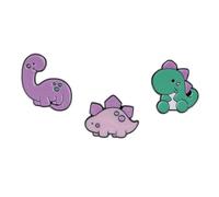 Cute Dinosaurs Themed Collection of 3 badges including Cute Brontosaurus, Cute Stegosaurus And A Cute Baby T-Rex