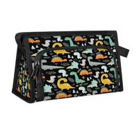Cute Dinosaurs Travel Makeup Bag for Women Men Kids Girls Boys Dino Cartoon Multipurpose Wash Pouch Bag Toiletry Cosmetic Toiletries Shower Bag Organizer