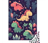 Cute Dinosaurs Wooden Jigsaw Puzzles for Adults 1000 Piece Toys Family Jigsaw Games Birthday Gifts Puzzle Educational Boys Girls 1000pcs (75x50cm)