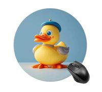Cute Diorama Duck Round Mouse Pad Smooth Glide Gaming Mousepad Extra Density Portable Comfortable Mouse Mat for Desk, Home, Office 7.8x7.8 Inches