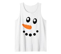 Cute DIY Lazy Halloween Xmas Costume, Snowman Face Tank Top