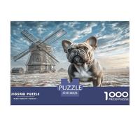 Cute Dog 100% Recycled Cardboard Bulldog by Windmill 1000Pc Jigsaw Puzzle Adults Fun Activity for Rainy Days 38x26cm/1000pcs