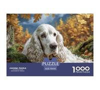 Cute Dog 1000 Pc Puzzle Game for Men Women - Autumn Spaniel The Whole Family Activity Educational Game Challenge70x50cm/1000pcs