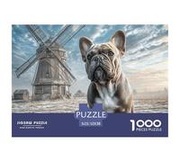 Cute Dog 1000 Pc Puzzle Game for Men Women - Terrier by Windmill The Whole Family Activity Educational Game Challenge52x38cm/1000pcs