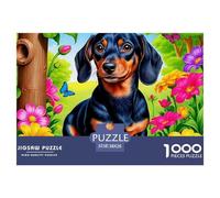 Cute Dog, 1000-piece Jigsaw, Calming Yet Stimulating Indoor Activity, Perfect for Keepsakes Or Gallery Walls, Suitable for Ages 8+, 38x26cm/1000pcs