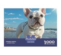 Cute Dog 1000 Piece Jigsaw Puzzle for Adults - Recycled Paper Corgi on Wooden Dock Fun Present & Activity for Home Great Gift Idea70x50cm/1000pcs