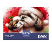 Cute Dog 1000 Piece Paper Jigsaw Puzzle Color Challenge Impossible Jigsaws Cartoon Aesthetic For Adults And Kids Gifts 70x50cm/1000pcs