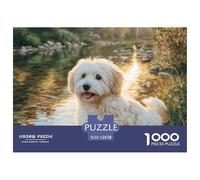 Cute Dog 1000 Piece Paper Jigsaw Puzzle Color Challenge Impossible Jigsaws Cartoon Aesthetic For Adults And Kids Gifts 52x38cm/1000pcs