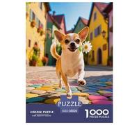Cute Dog 1000 Pieces Dog Paper Jigsaw Puzzle - "What Happens Next" Educational Game for Adults & Kids | 38x26cm/1000pcs