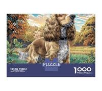 Cute Dog 1000 Pieces Extra-thick Cardboard DIY Jigsaw Puzzle Cocker Spaniel Challenging And Educational Creative Game Puzzles As Birthday Gifts 70x50cm/1000pcs