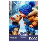 Cute Dog 1000 Pieces Jigsaw Puzzles For Adults Educational Games Stress Relieving Entertainment Cultivate The Spirit of Teamwork for Men, Women, Elders, Seniors 38x26cm/1000pcs