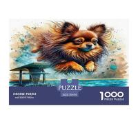 Cute Dog 1000 Pieces Jigsaw Puzzles with Paper Art Creativity & Gift Giving Families Fit Fun Challenges 70x50cm/1000pcs