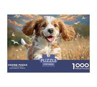 Cute Dog 1000 Pieces Paper Jigsaw Puzzle Soft Tones Hard Difficult Jigsaw Puzzles Unique Gift For Adults And Kids Gifts 38x26cm/1000pcs