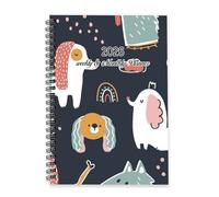 Cute Dog 2026 Notebook A5 To Do List Notebook Diaries 2026 Planner for Men 2026-2027 Diary Planner for Project Week To View Monthly Year Diary with Dotted Line Note Page Slim