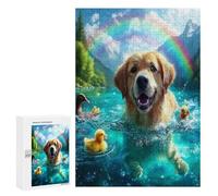 Cute Dog 300Pc Jigsaw Puzzles All Ages Pet Companion Animal Jigsaws Festive Gift Idea Family Bonding Activity Whimsical Design Stress Relief Home Decor 300 PCS