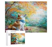Cute Dog 500 Piece Jigsaw Puzzles Suitable Adults Kids Pet Companion Animal Jigsaws Bedroom Accent Decor Stress Relief Challenge Perfect Holiday Present 500 PCS