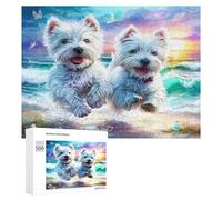 Cute Dog 500 Piece Jigsaw Puzzles Suitable Adults Kids Pet Companion Animal Jigsaws Home Studio Decor Stress Relief Challenge Perfect Holiday Present 500 PCS