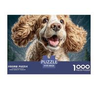 Cute Dog Adult Challenging Jigsaws: Cocker Spaniel Close-up for Adults Teens & Seniors Great Gift 38x26cm/1000pcs