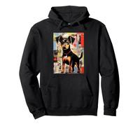 Cute Dog Art Mixed Media Urban Style Canine Pullover Hoodie
