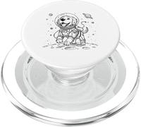 Cute Dog Astronaut Moon Walk Space Explorer Puppy PopSockets PopGrip for MagSafe