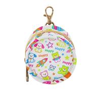 Cute Dog Bear Green White Baby Boy Pacifier Storage Case Portable Key Chain Wallet, Neutral Baby Items