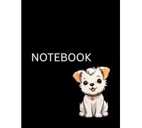 Cute Dog Black Notebook: A Cute Dog Lined Notebook for Writing, Journaling, and Everyday Thoughts