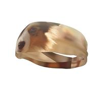 Cute Dog Bone Bowl Woof Footprint Print Elastic Headbands for Women Sports Head Wrap Unisex Sweatbands,for Workout Yoga Running