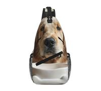 Cute Dog Bone Bowl Woof Paw Crossbody Sling Bag Crossbody Shoulder Chest Bag Shoulder Strap Waist Fanny Pack Men Women