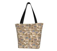 Cute Dog Bone Bowl Woof Paw Print Functional Shoulder Bag Comfortable Crossbody Bags Trendy Running Travel Outings