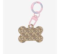 Cute Dog Bone Bowl Woof Paw Printing 1 Pc Dog Bone Shape Id Tags Double Sided with Key Ring Craft for Pets