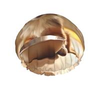 Cute Dog Bone Bowl Woof Paw Shower Caps Women Reusable Large Shower Cap Men Quickdry Care Hair Long Short Kids Bath