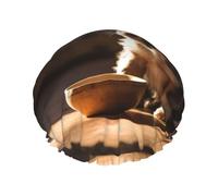 Cute Dog Bone Bowl Woof Paw Shower Caps Women Reusable Large Shower Cap Men Quickdry Care Hair Long Short Kids Bath