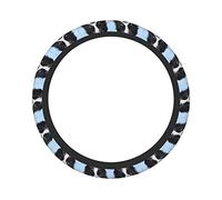 Cute Dog Border Collie 15 Inch Universal Car Steering Wheel Cover Elastic Non-slip Steering Wheel Cover