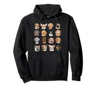Cute Dog Breed Faces for Pet and Puppy Lovers Pullover Hoodie