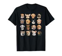 Cute Dog Breed Faces for Pet and Puppy Lovers T-Shirt