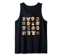 Cute Dog Breed Faces for Pet and Puppy Lovers Tank Top