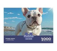 Cute Dog Challenging Puzzles 1000 Pc - Corgi on Wooden Dock for Men And Women Recycled Paper Suitable for Wall Decompression52x38cm/1000pcs