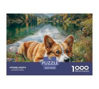 Cute Dog Challenging Puzzles 1000 Pieces - Mixed Breed in Flower Field for Men And Women Fun And Challenging Family Game Great Gift Idea70x50cm/1000pcs