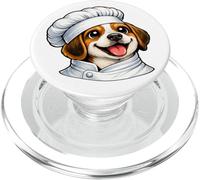 Cute Dog Chef Cartoon Cooking Graphic PopSockets PopGrip for MagSafe