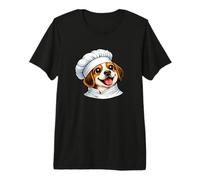 Cute Dog Chef Cartoon Cooking Graphic Premium T-Shirt