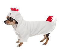 Cute Dog Chicken Costume - Funny Cosplay Pet Hoodie Outfit White Chick Design Soft Plush Fleece Pet Apparel for Small Medium Large Cats Dogs Daily Wear Party (XL)