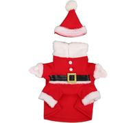 Cute Dog Christmas Costume, Warm Pet Puppy Suit with Hat, Holiday Outfit for Medium to Large Dogs, Cotton and Polyester (Medium)