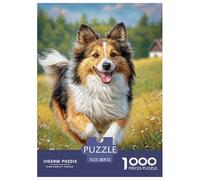 Cute Dog Classic Style Jigsaw Puzzle Offering An Engaging Tabletop Experience, Enhanced by Pet And A Timeless UK-inspired Aesthetic for Mindful Leisure Moments 52x38cm/1000pcs