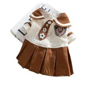 Cute Dog Clothing Summer Breathable Lovely Cat Clothes For Cat Ragdoll Puppy Yorkshire Small Cats Dog Clothes Pet Clothing(Brown,XS)