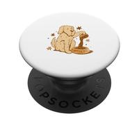 Cute Dog Coffee Lover Funny Caffeine Design PopSockets Adhesive PopGrip