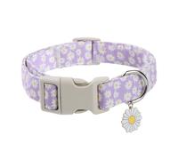 Cute Dog Collars - Daisy Collar with Buckle and Flower Pendant, Adjustable Collar - for Indoor Outdoor Camping Hiking Travel Walking Daily