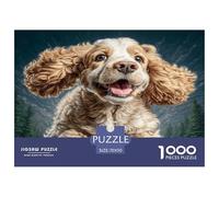 Cute Dog Colourful Cocker Spaniel Portrait 1000 Pcs Puzzle Adults Beautifully Illustrated Unique Home Activity 70x50cm/1000pcs