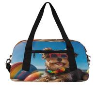 Cute Dog Corgi Kids Duffle Bag Boys Girls Small Sport Dance Gym Bag for Overnight Travel Weekender Carry On, Cute Animals, 18.5"L x 9.4"W x 7.8"H