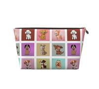 Cute Dog Cosmetic Bag, Funny Dog Paw Pattern Makeup Bag, Toiletry Bag for Women Travel Essentials, dog-colorful, Cartoon